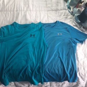 2 under armor. Teal T-shirts